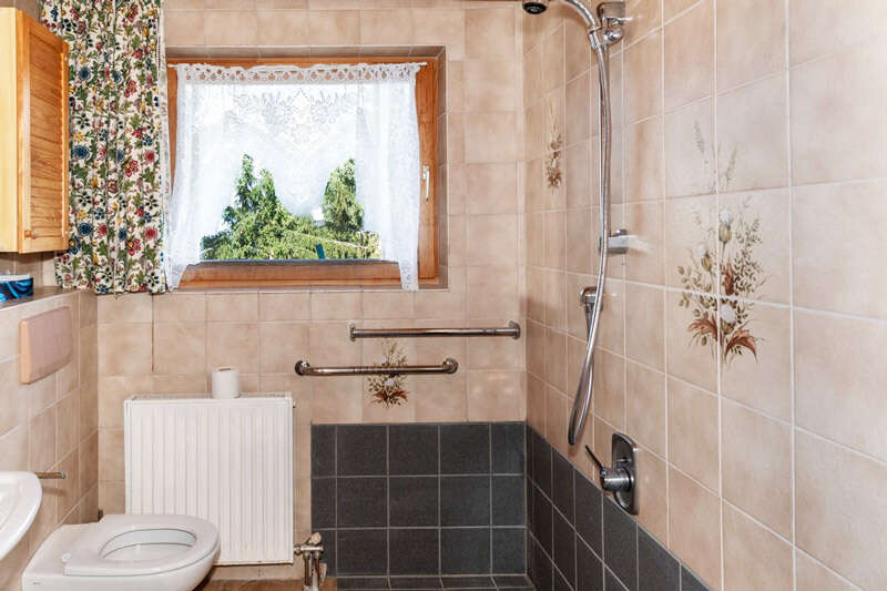 Badezimmer in der Rossalm Hütte